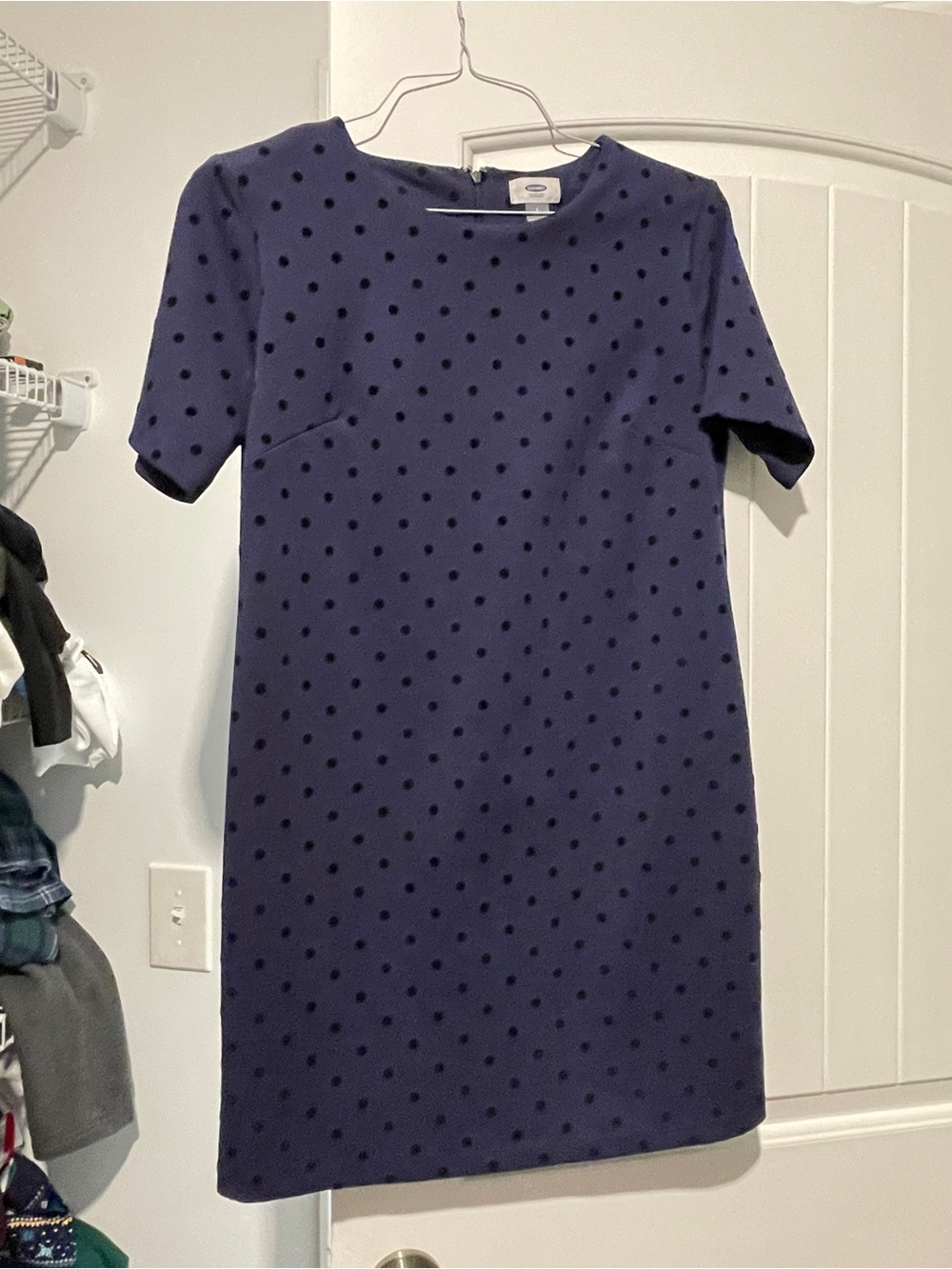 Old Navy Navy Polka Dot Mini Dress